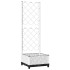 Jardinera con enrejado PP blanco 40x40x121,5