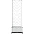 Jardinera con enrejado PP blanco 40x40x121,5