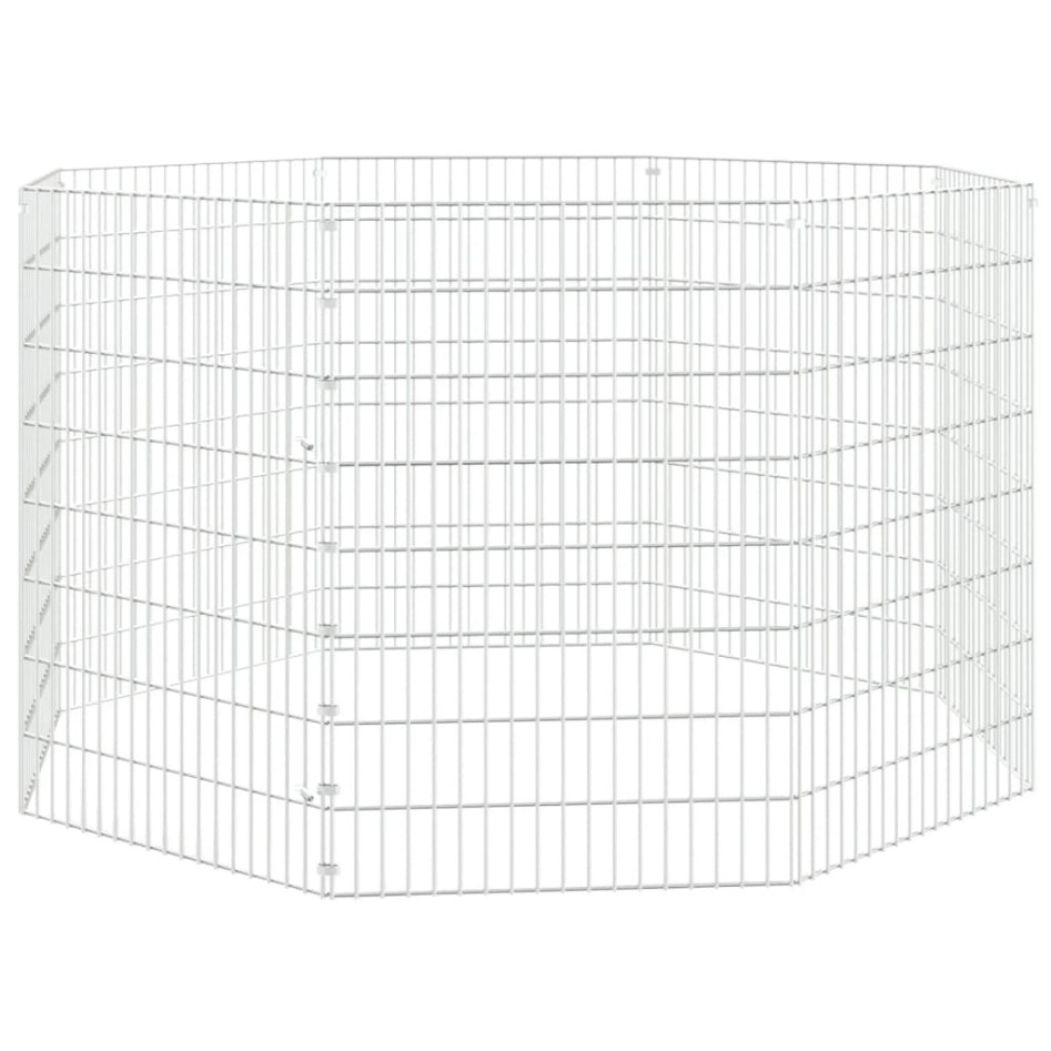 Recinto animales corral 8 paneles hierro galvanizado 54x80