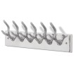 Colgador de aluminio con ganchos para ropa, abrigos (Plateado)