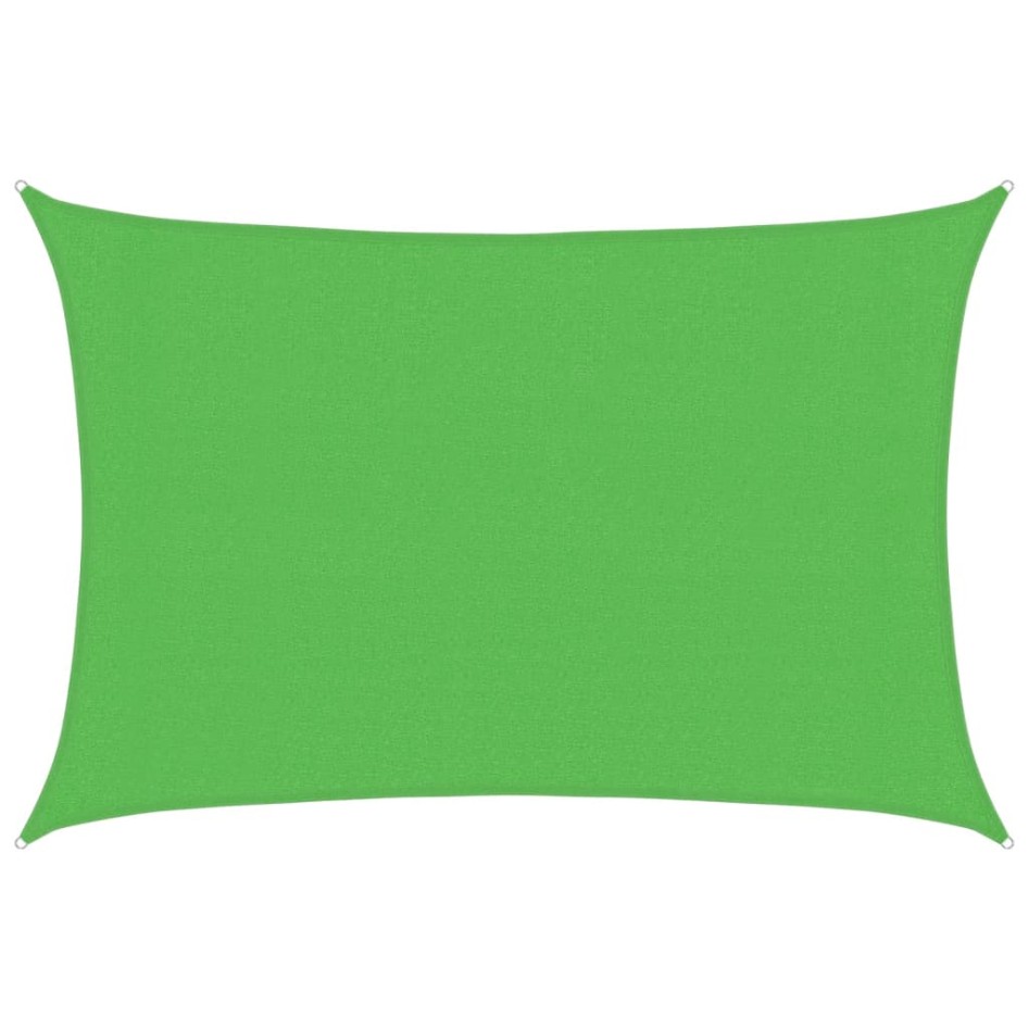 Toldo de vela HDPE verde claro 160 g/m² 3x4,5
