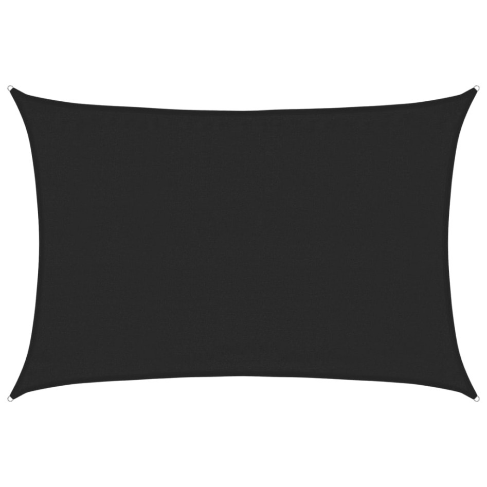 Toldo de vela negro HDPE 160 g/m² 3,5x5