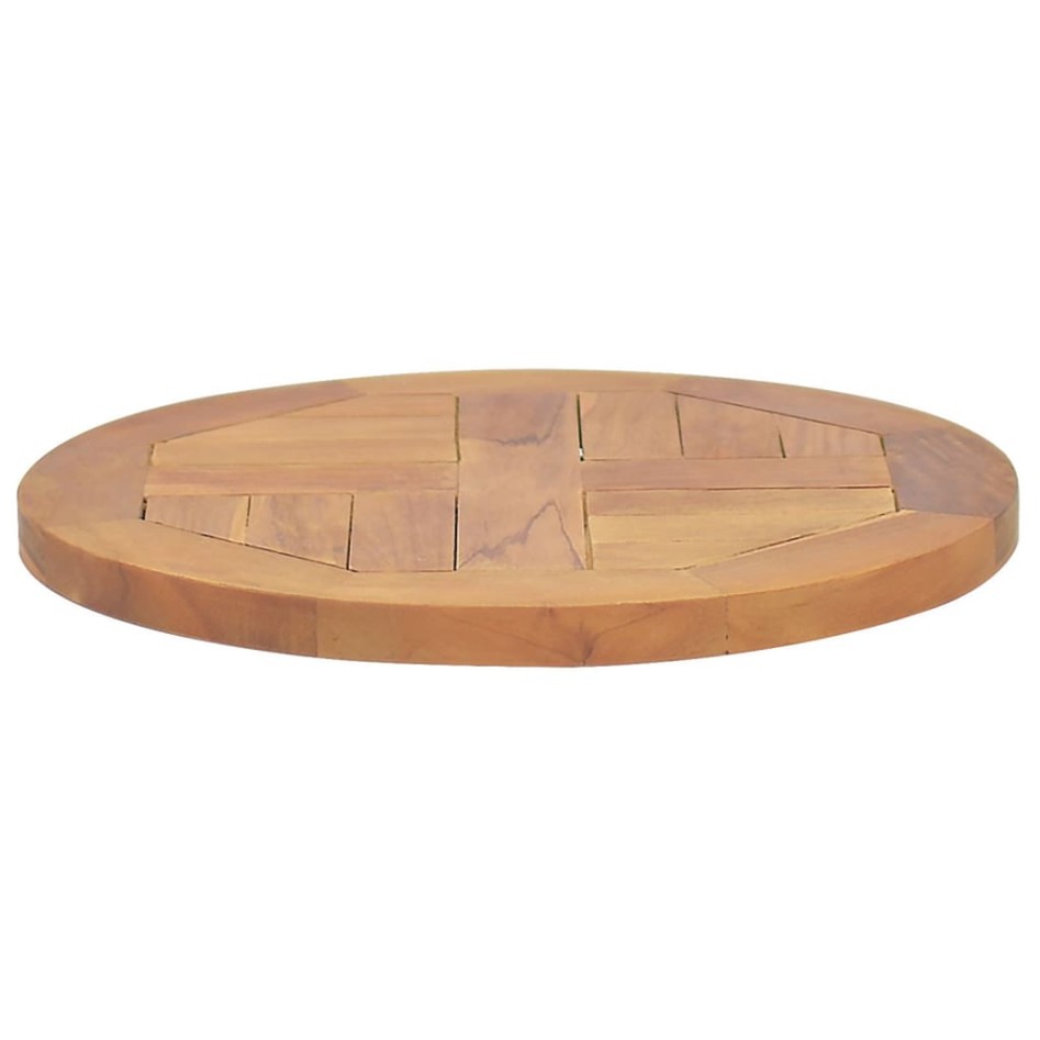 Superficie de mesa redonda madera maciza de teca 2,5 cm 40