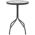 Mesa de jardín de acero gris antracita Ø50x71