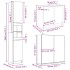 Set de muebles baño 3 pzas madera contrachapada roble