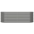 Jardinera arriate acero recubrimiento polvo gris 114x40x36
