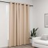 Cortina opaca con ojales look de lino beige 290x245