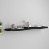 Estante flotante de pared MDF negro 120x23,5x3,8