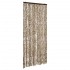 Cortina mosquitera de chenilla beige y marrón 56x185