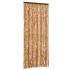 Cortina mosquitera de chenilla ocre y blanca 56x185