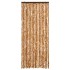 Cortina mosquitera de chenilla ocre y blanca 56x185