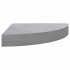 Estante de esquina de pared 2 uds MDF gris hormigón