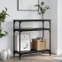 Mesa consola madera de ingeniería negra 75x29x75
