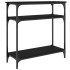 Mesa consola madera de ingeniería negra 75x29x75