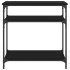 Mesa consola madera de ingeniería negra 75x29x75