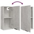Set muebles de baño 2 piezas madera contrachapada gris