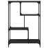 Estantería madera de ingeniería y acero negro 81x36x115