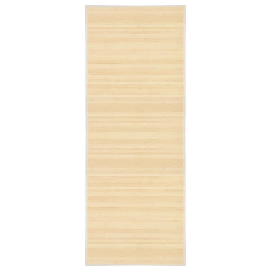Alfombra de bambú color natural 80x200