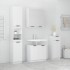 Set muebles de baño 4 piezas madera contrachapada blanco