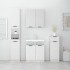 Set muebles de baño 4 piezas madera contrachapada blanco