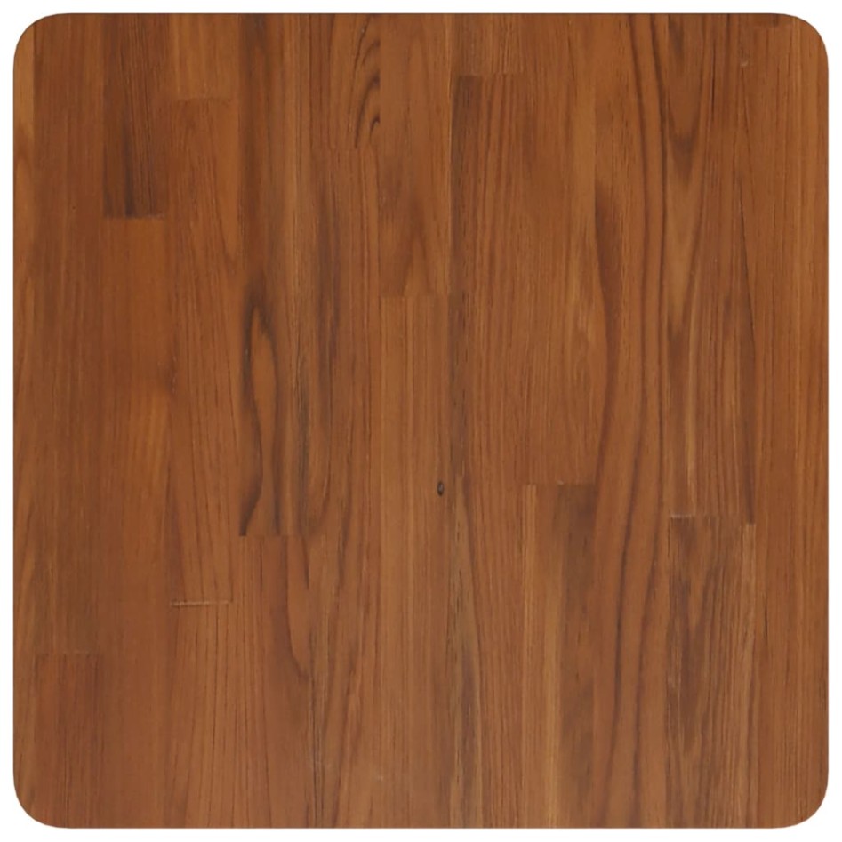 Tablero de mesa cuadrada madera roble marrón oscuro