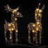 Renos de Navidad 80 LED 2 unidades blanco