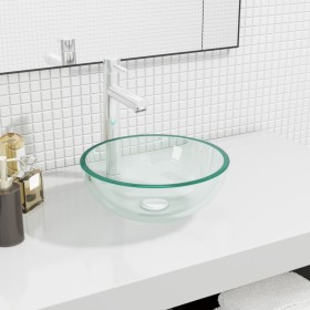 Lavabo de vidrio templado transparente 30x12