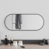 Espejo de pared ovalado negro 60x25