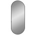 Espejo de pared ovalado negro 60x25