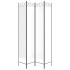 Biombo divisor de 4 paneles de tela blanco 160x220