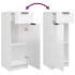 Set muebles de baño 4 piezas madera contrachapada blanco