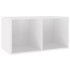 Caja para discos vinilo madera contrachapada blanco