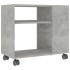 Mesa auxiliar de madera contrachapada gris hormigón 70x35x55