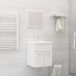 Conjunto de muebles de baño 2 pzas madera contrachapada