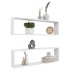 Estante cubo pared 2uds contrachapado blanco brillo