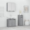 Set de muebles de baño 3 pzas madera contrachapada gris sonoma