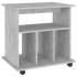 Armario ruedas madera contrachapada gris hormigón 60x45x60