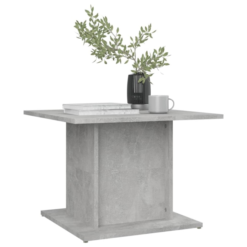Mesa de centro madera ingeniería gris hormigón 55,5x55,5x40