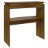 Mesa consola madera contrachapada roble marrón 80x30x80