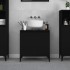 Armario para lavabo madera contrachapada negro 58x33x60