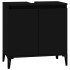 Armario para lavabo madera contrachapada negro 58x33x60