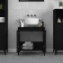 Armario para lavabo madera contrachapada negro 58x33x60