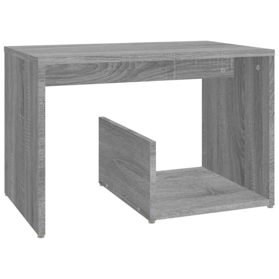 Mesa auxiliar madera contrachapada gris Sonoma 59x36x38