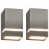 Lámparas de pared de exterior 2 uds 35 W plateado