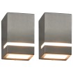 Lámparas de pared de exterior 2 uds 35 W plateado semicircular