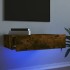 Mueble de TV con luces LED roble ahumado 60x35x15,5