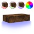 Mueble de TV con luces LED roble ahumado 60x35x15,5