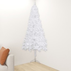 Árbol de Navidad artificial de esquina blanco 240 cm