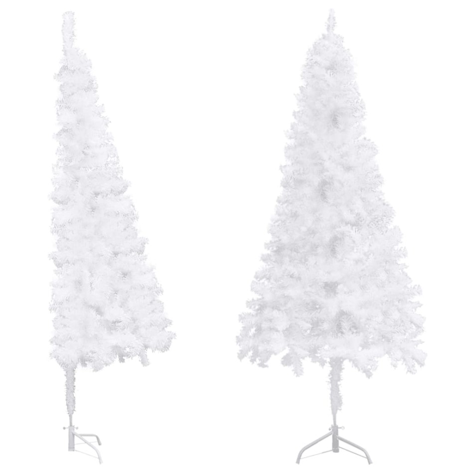 Árbol de Navidad artificial de esquina blanco 240 cm