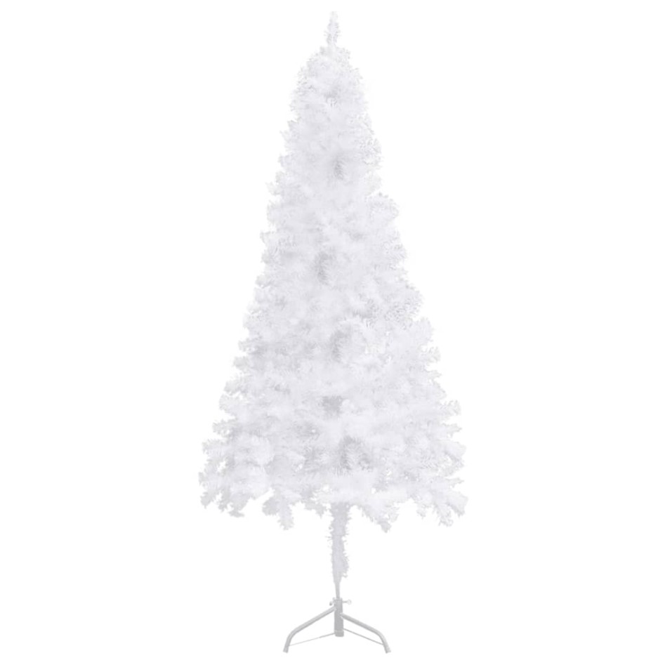 Árbol de Navidad artificial de esquina blanco 240 cm